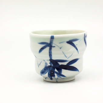 Чашка, живая керамика "Шелест бамбука" 