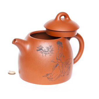 Чайник Исин, "Цин Цюань", Цзы Ша, 2400 мл арт. 3541 Чайник Исин, "Цин Цюань", Цзы Ша, 2400 мл